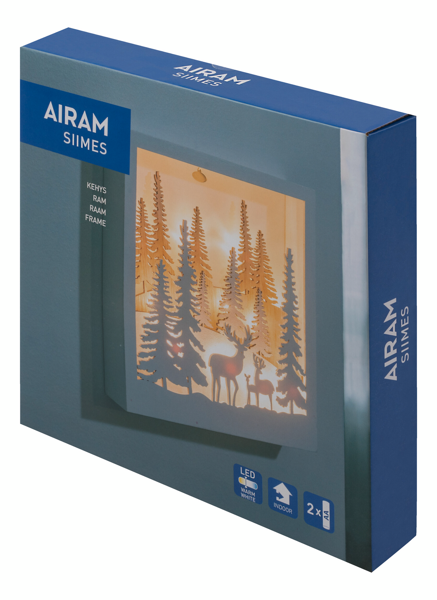 Airam Siimes puinen led-valo poro-koriste