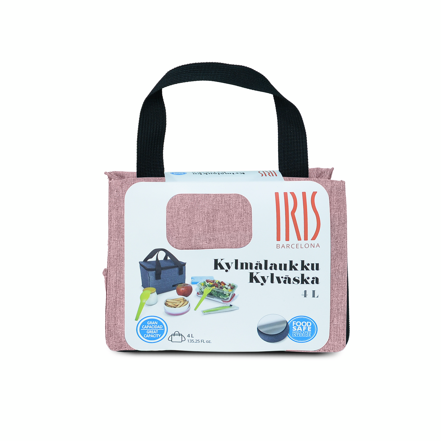 Iris kylmälaukku 4 l roosa