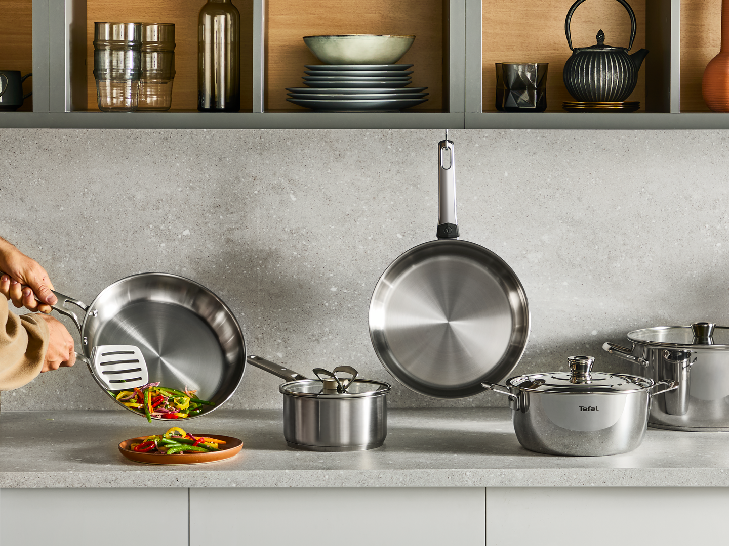 Tefal Emotion Plus teräspaistinpannu 28 cm