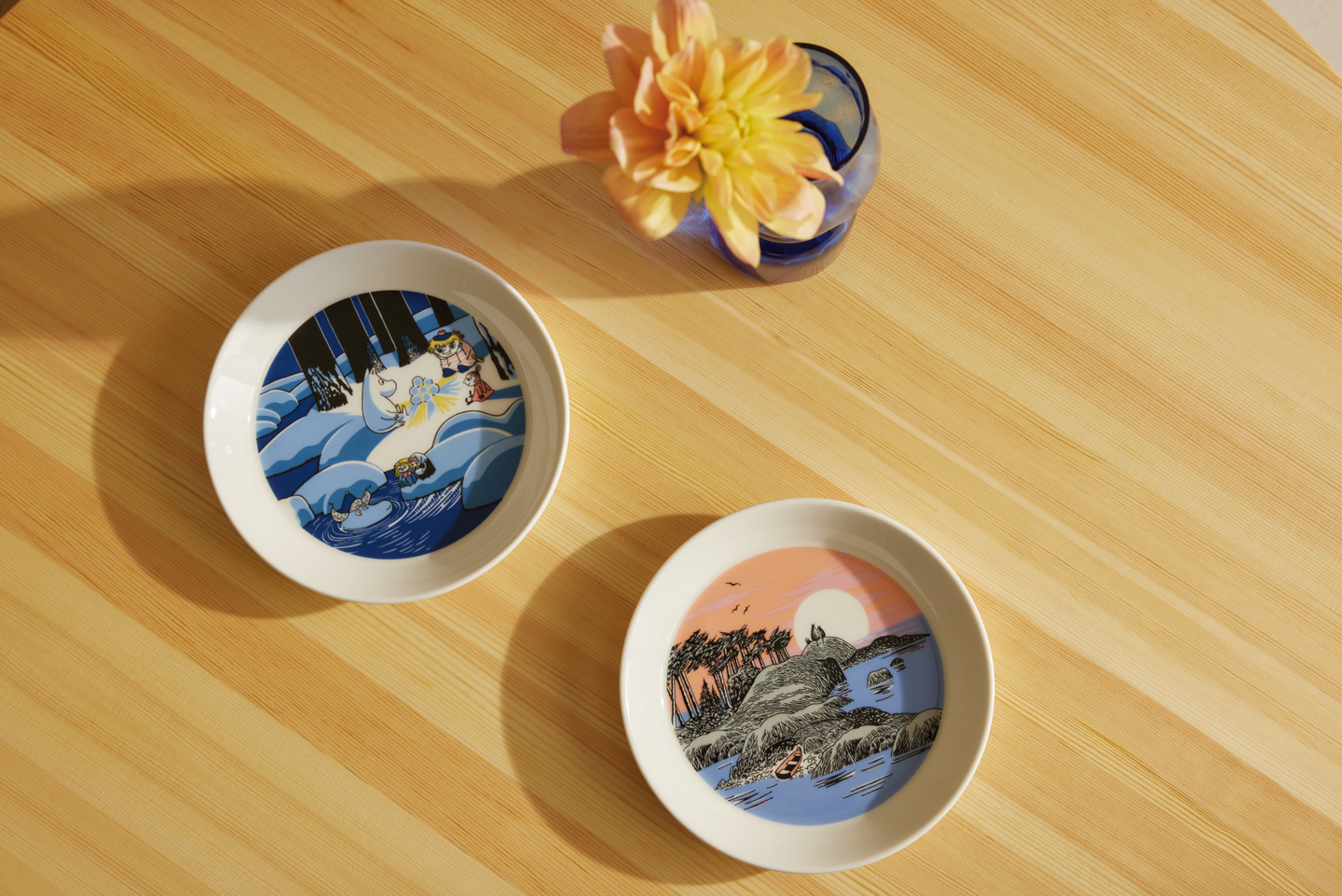 Arabia Muumi lautassetti 19 cm Lumilyhty & Muumi