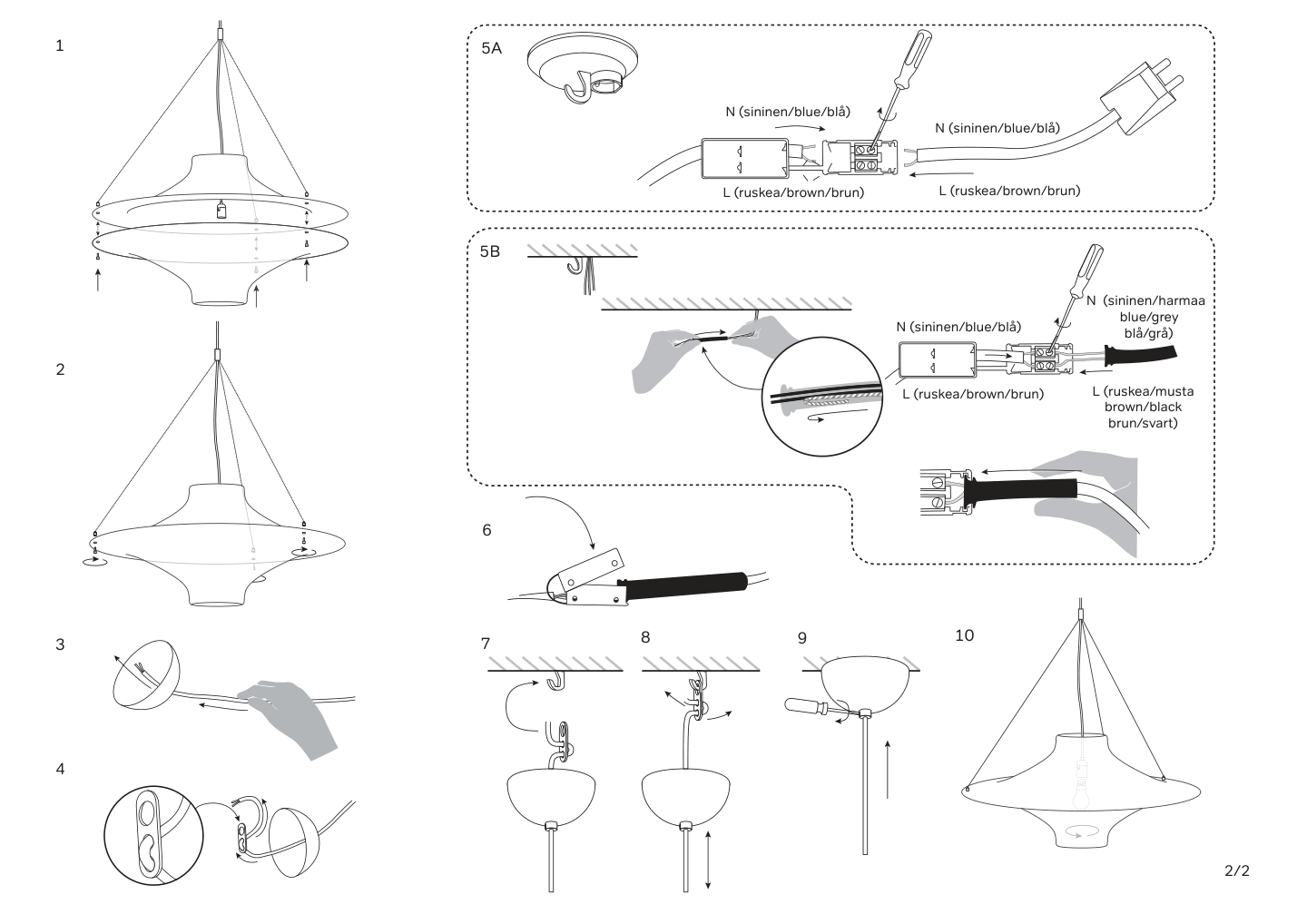 Lokki 700 riippuvalaisin E27 max 14W