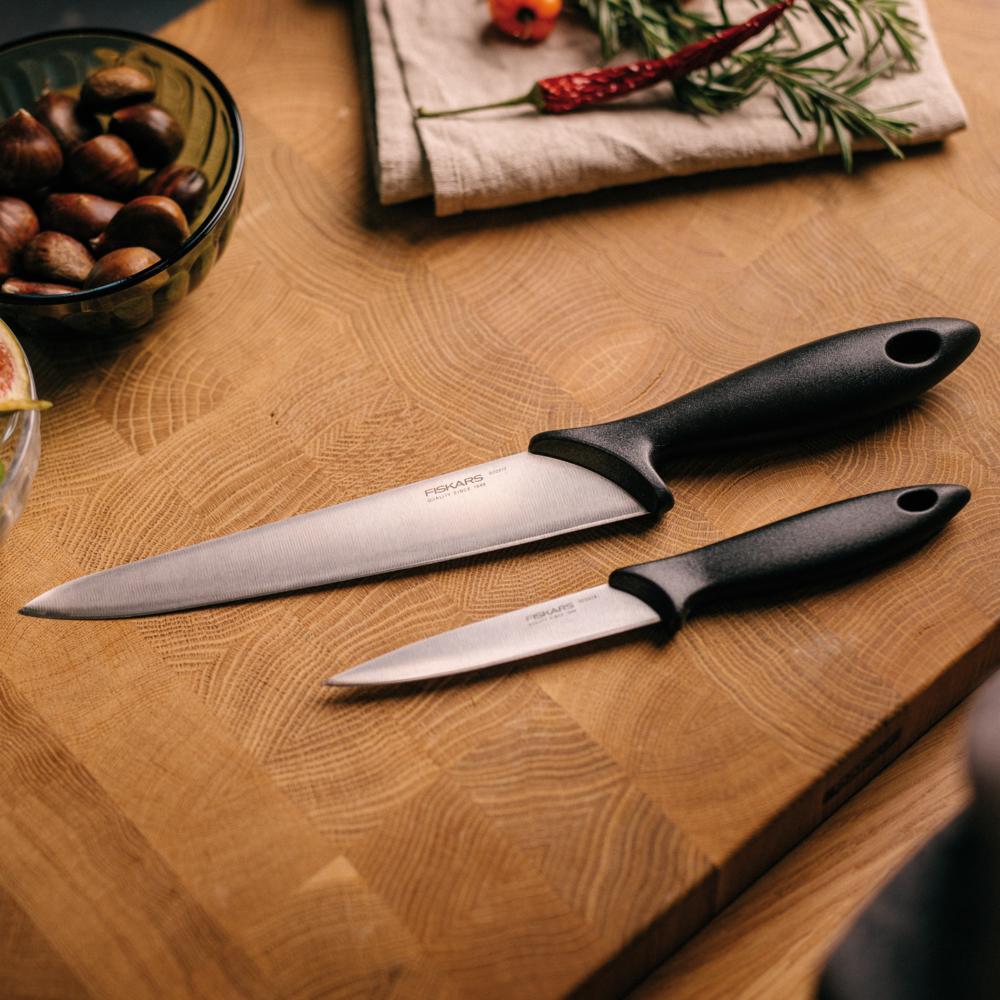 Fiskars Essential kotikokin veitsisetti