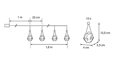 Airam Nopsat led koristesarja 1,8m