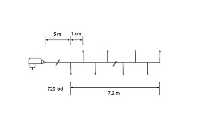 Airam Sani valosarja 7,2m 720 led