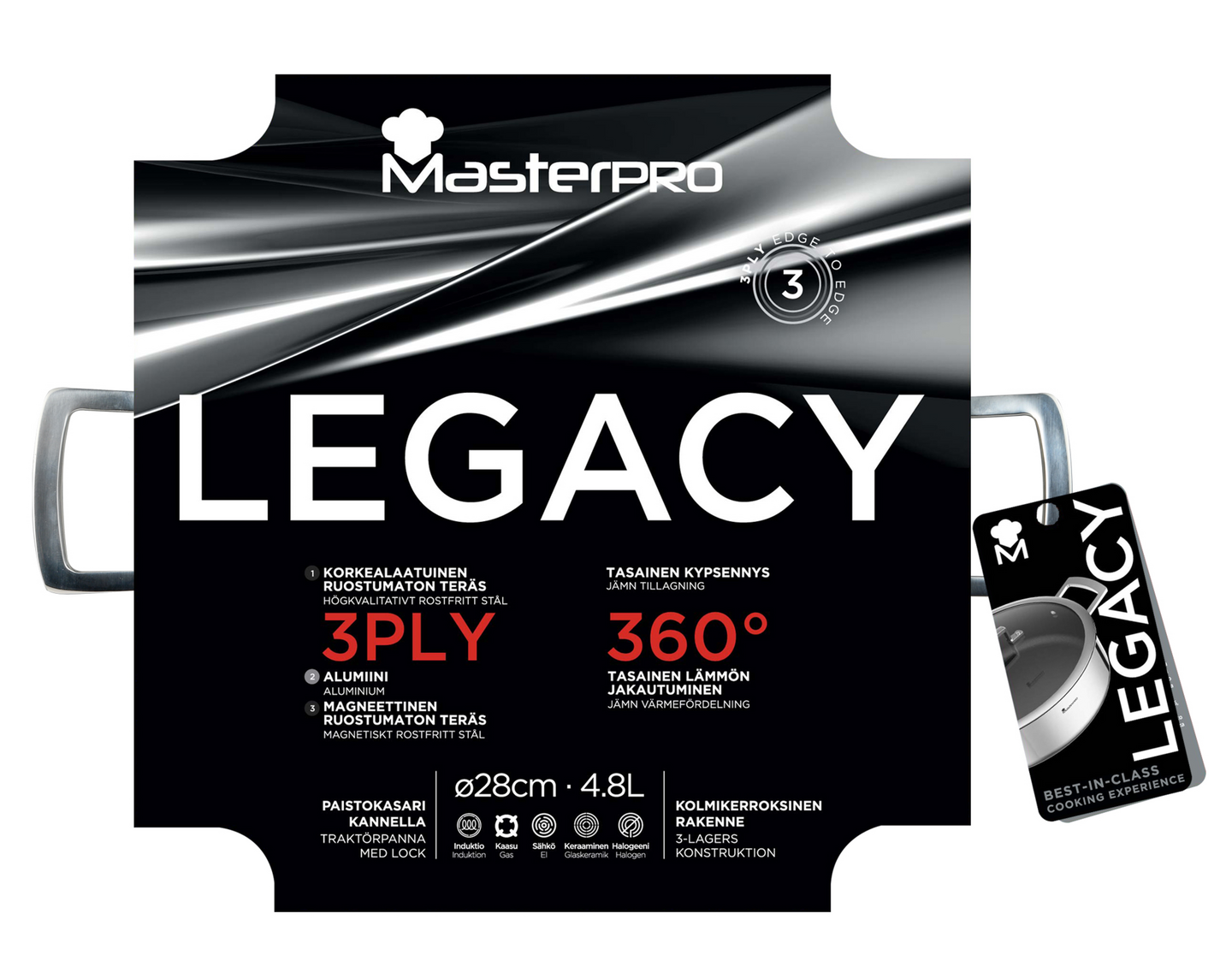 Masterpro Legacy paistovuoka 28 cm Ceratech