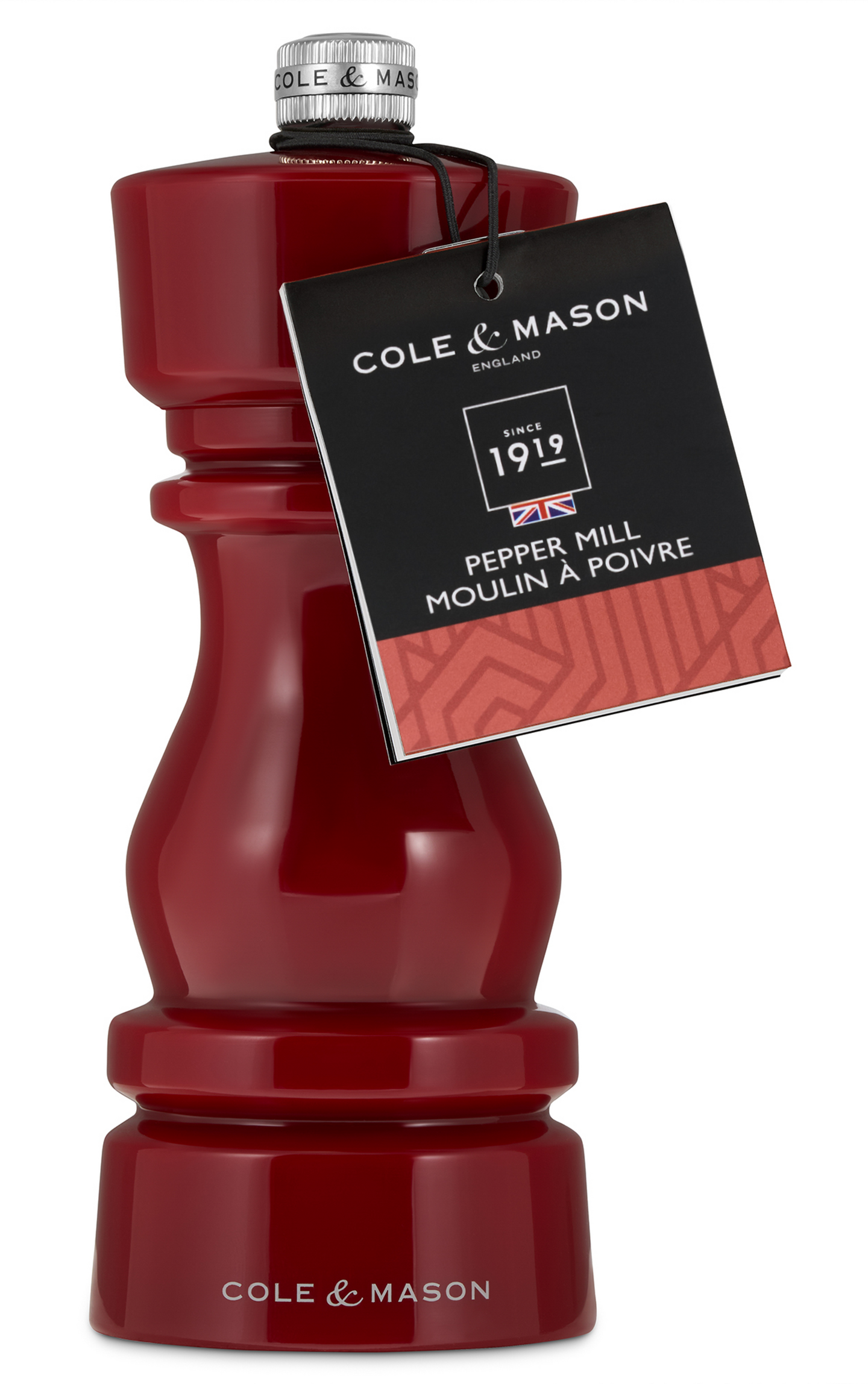 Cole & Mason London akryylipippurimylly 15 cm punainen
