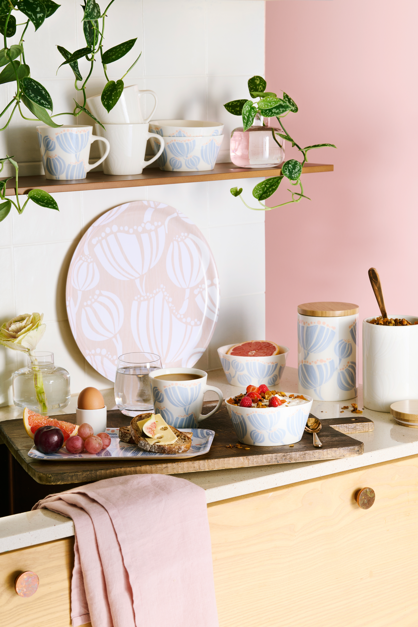 myhome keraaminen purkki Uni 10 x 15 cm/ 980 ml sininen