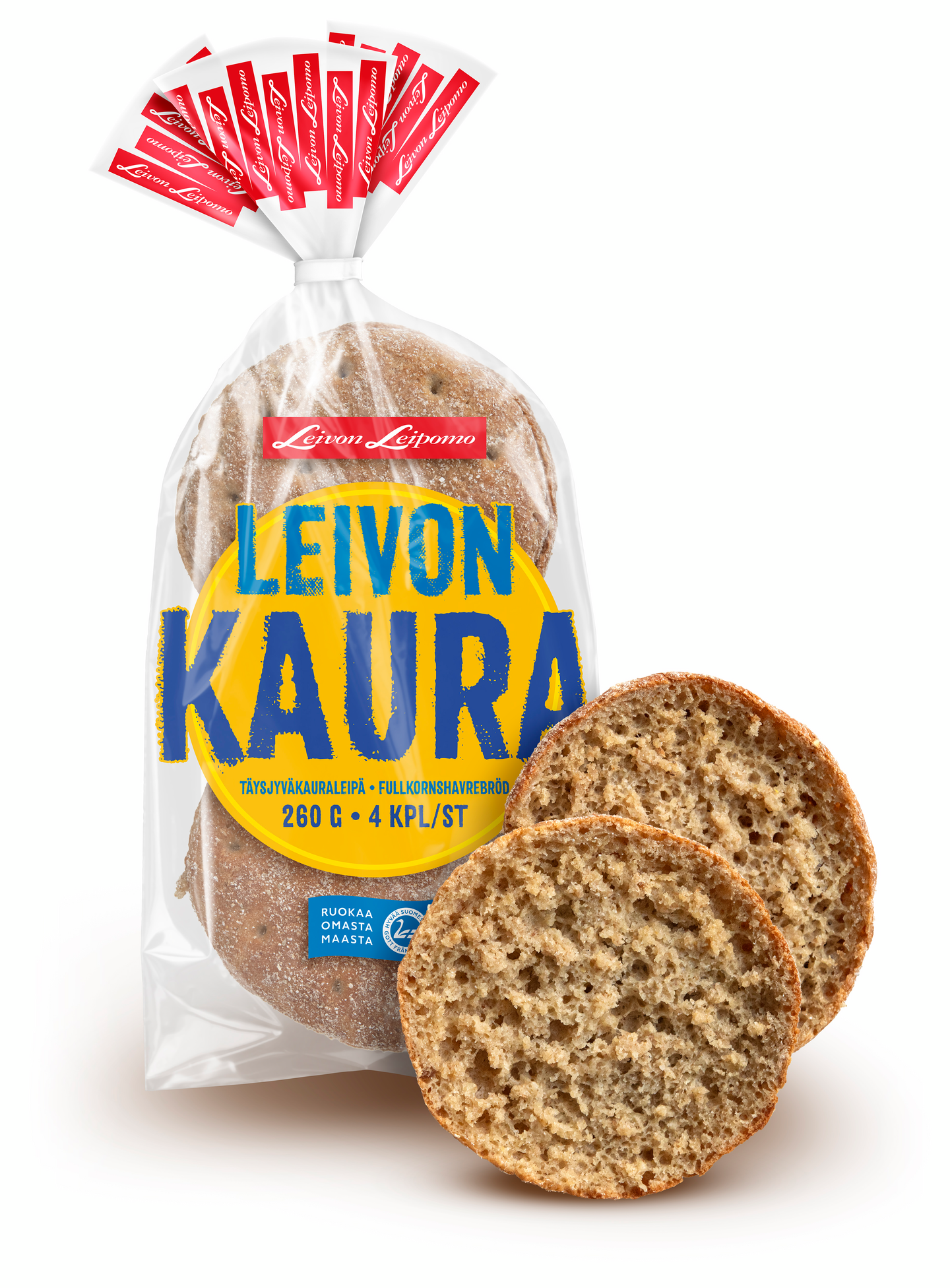 Leivon Leipomo LEIVON KAURA  4 kpl 260g täysjyväkauraleipä