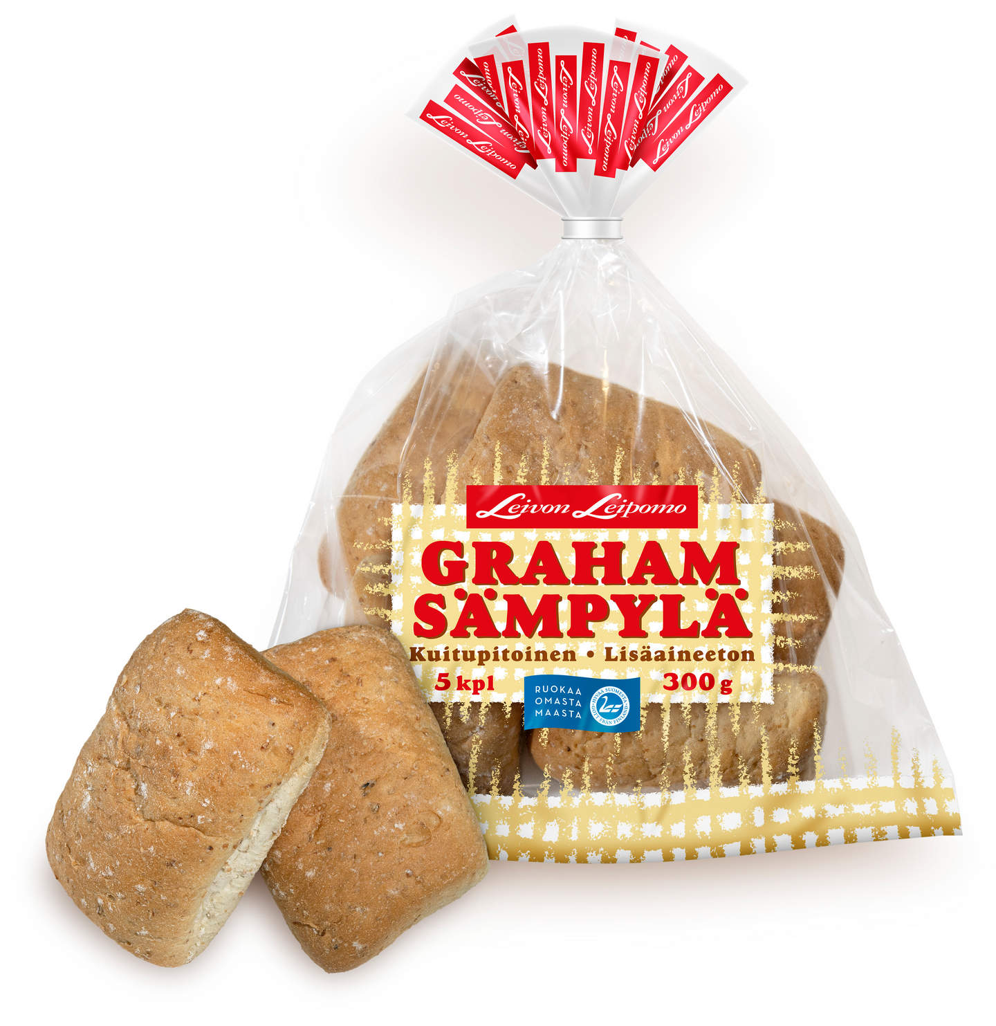 Leivon grahamsämpylä 5 kpl 300g