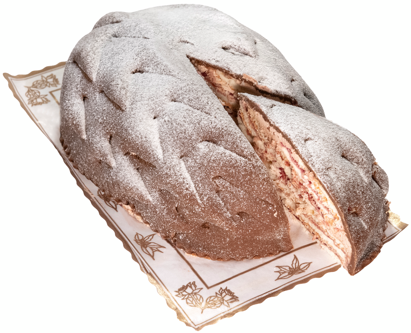 Leivon Käpykakku 800g, marsipaanikuorrutteinen täytekakku, sulatettu
