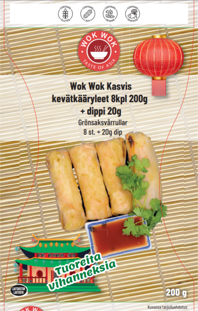 Wok Wok kasviskeväskääryleet 8kpl/220g
