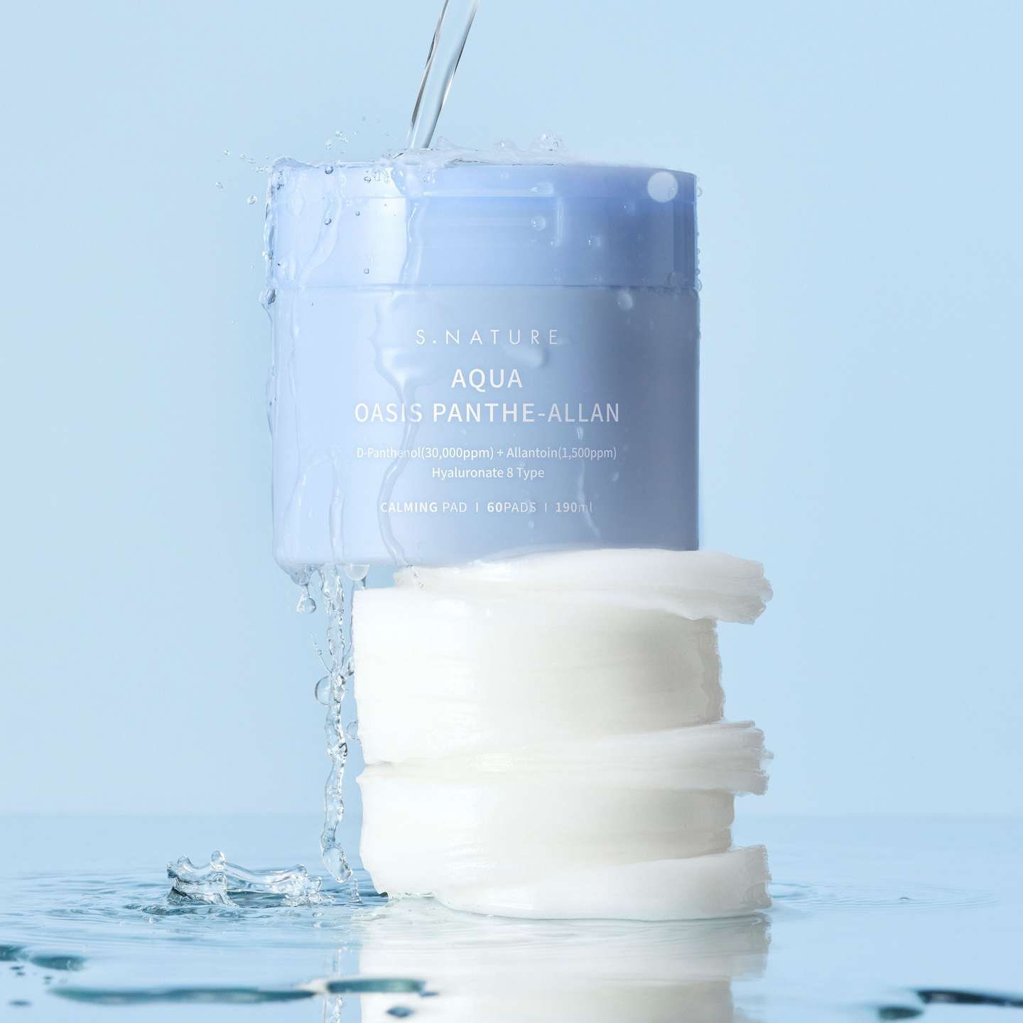 S.Nature Aqua Oasis Panthe-Allan kasvovesilaput 190ml/60kpl