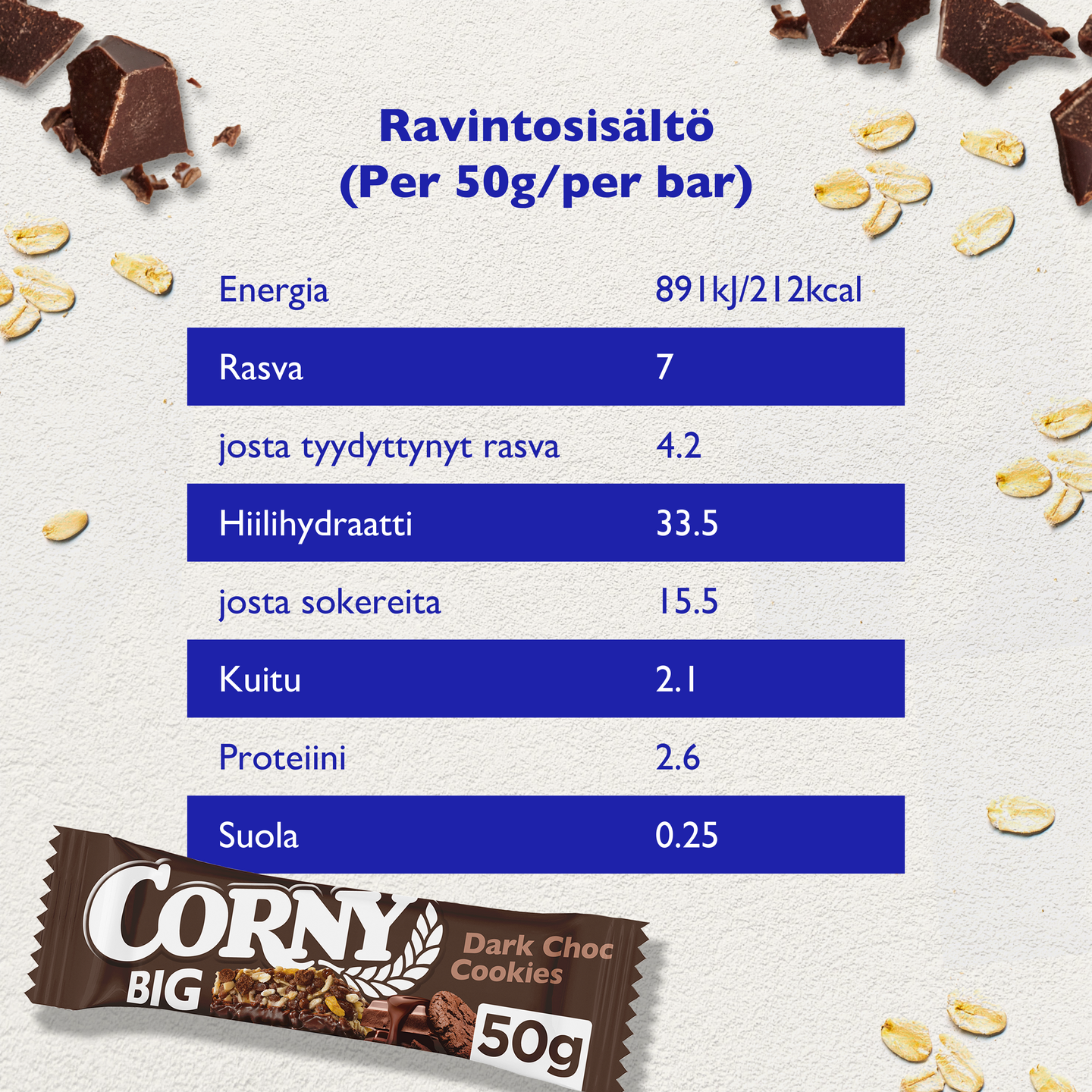 Corny Big patukka 50 g suklaa keksi