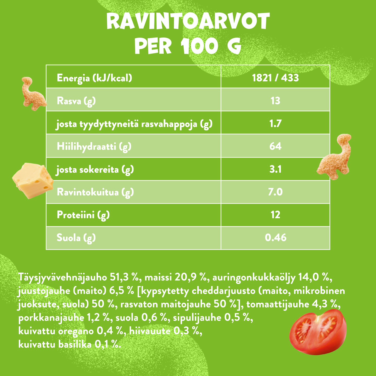 Goodies Llama Puffs täysjyvävehnä-maissinaksu 30g pizza