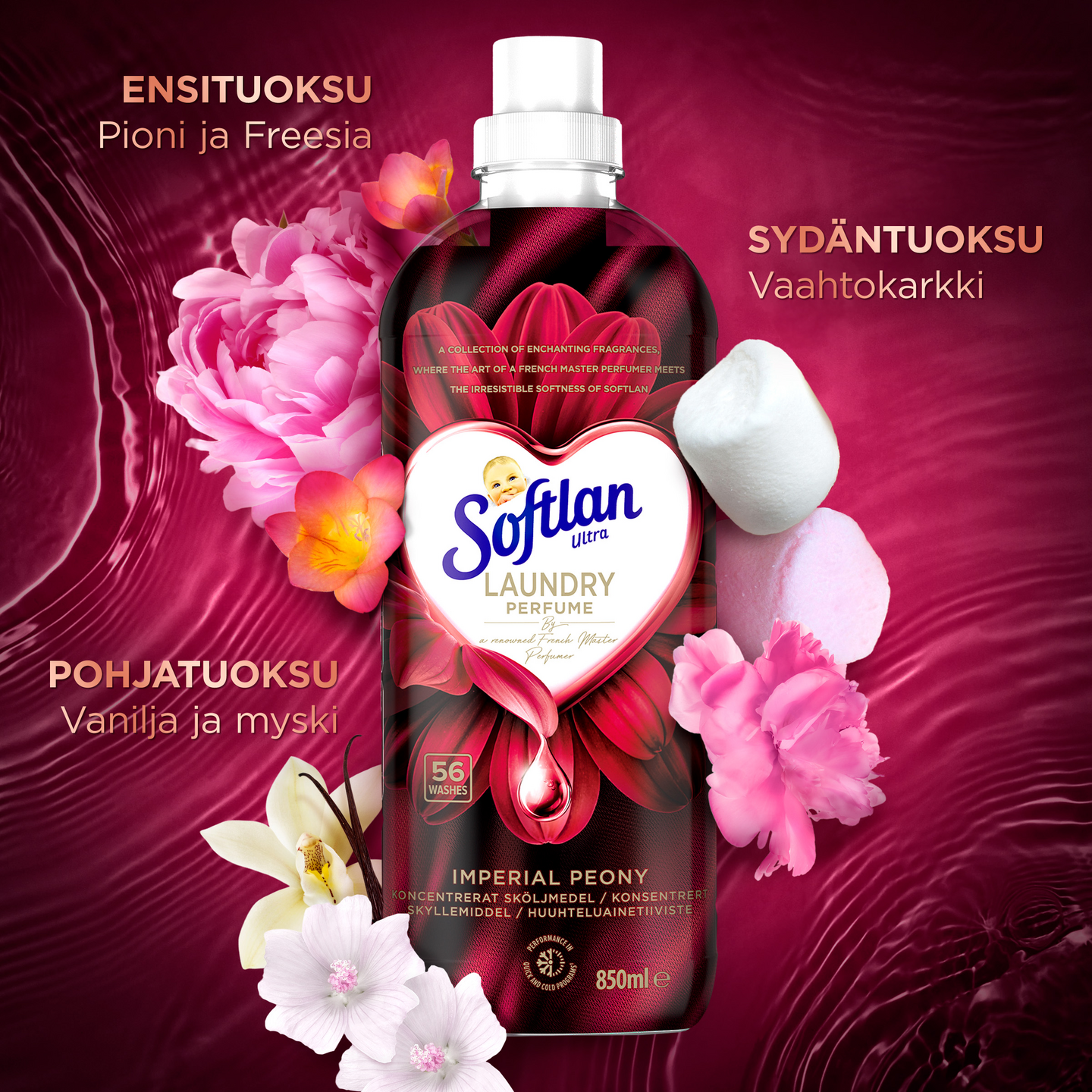 Softlan huuhteluaine 850ml Perfume Piony