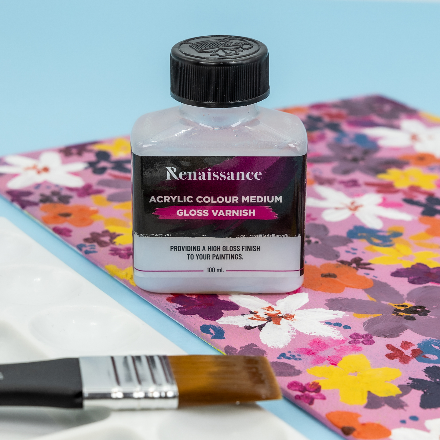Renaissance lakka akryylimaaleille 100 ml, kiiltävä