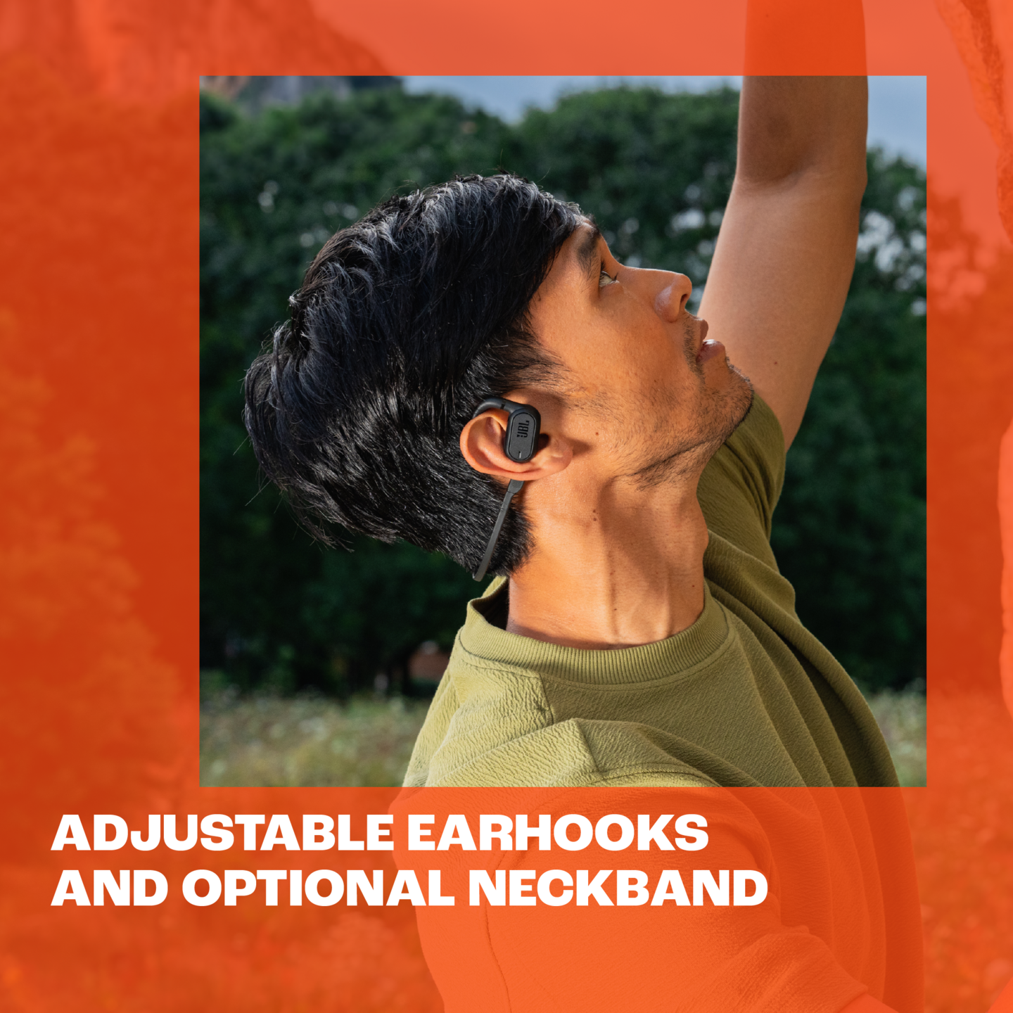 JBL SoundGear Sense -langattomat avoimet nappikuulokkeet, musta