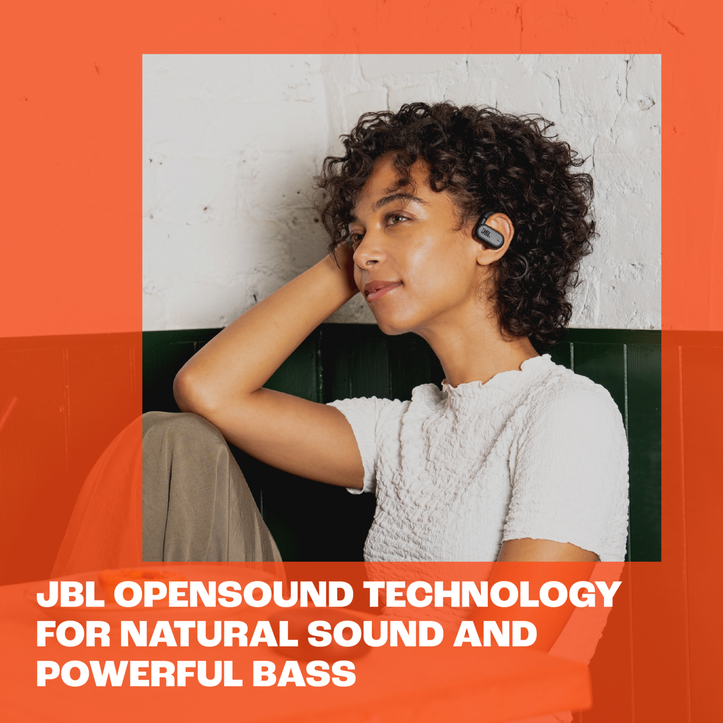 JBL SoundGear Sense -langattomat avoimet nappikuulokkeet, musta