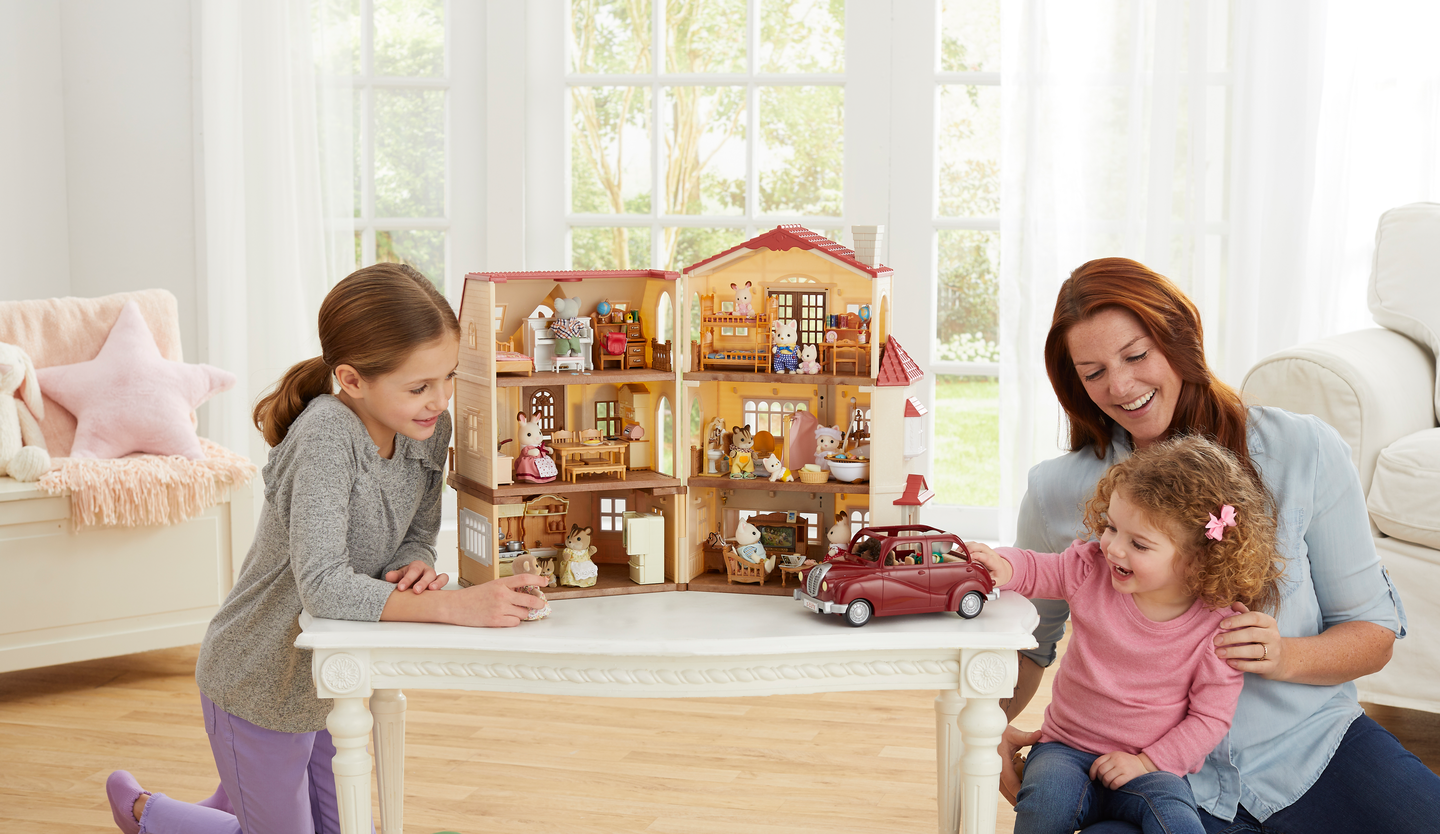 Sylvanian Families Kaupunkitalo valoilla