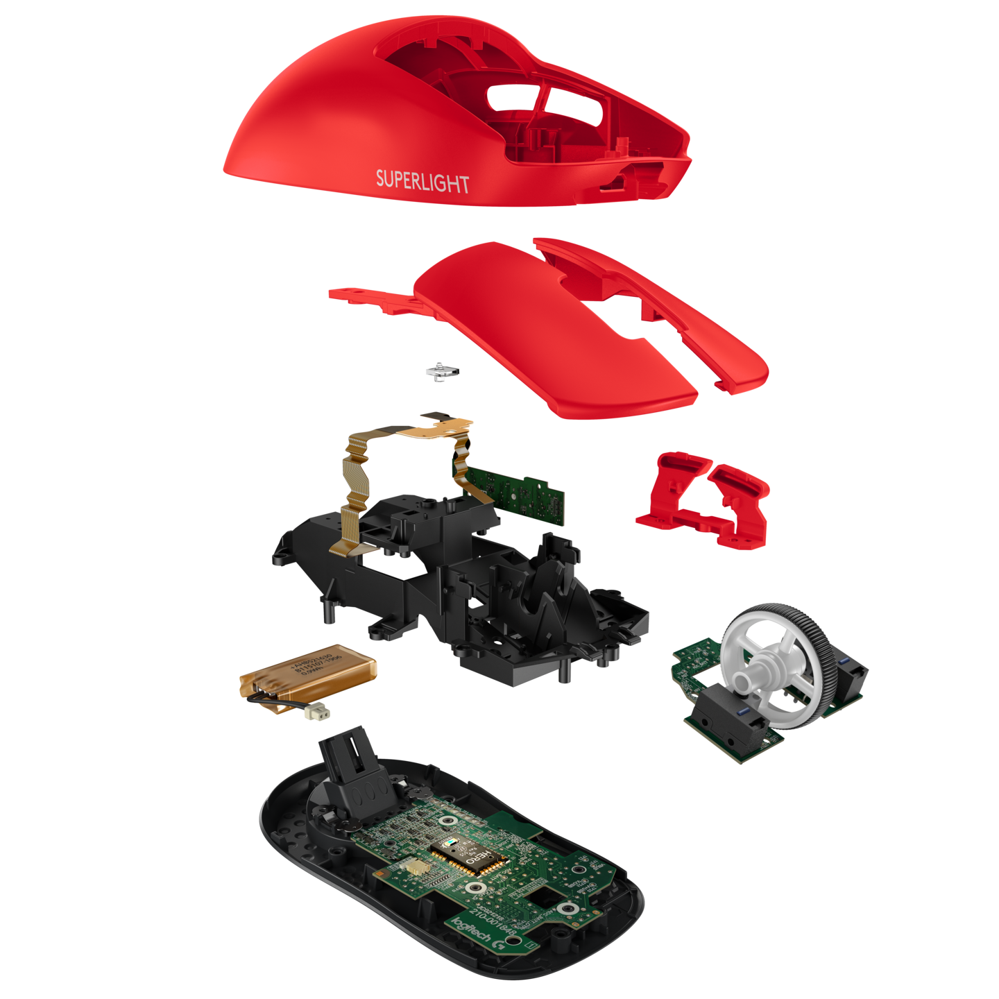 Logitech G Pro X Superlight -langaton pelihiiri, punainen