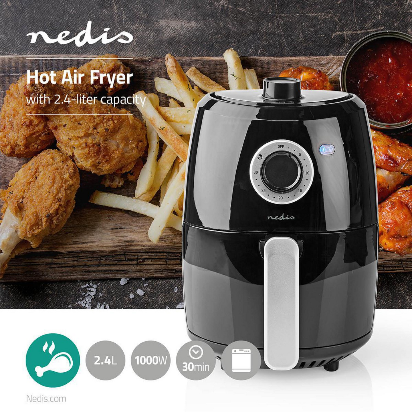 Nedis KAAF120FBK -airfryer