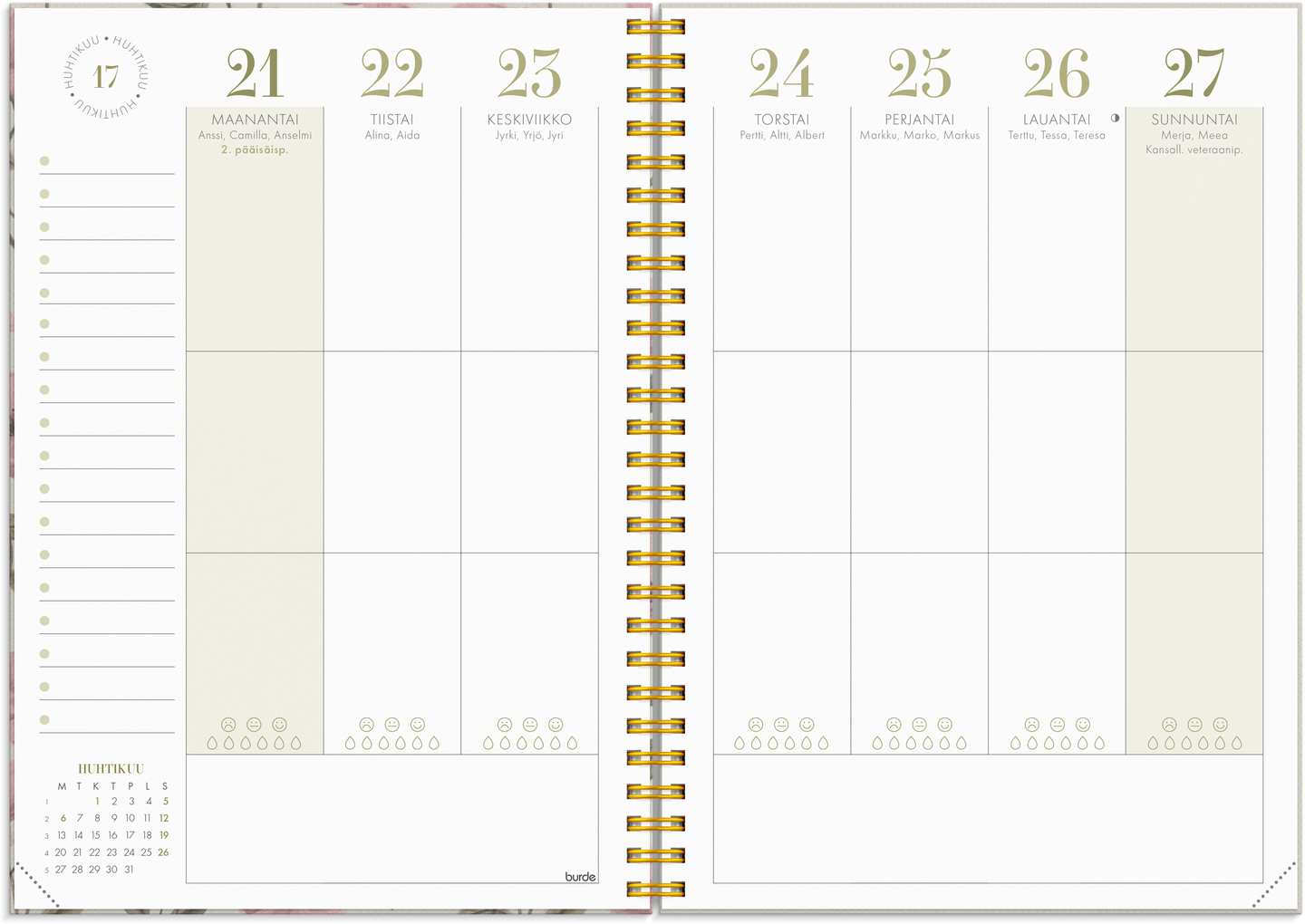 Burde Kalenteri 2025 Life Planner Essentials