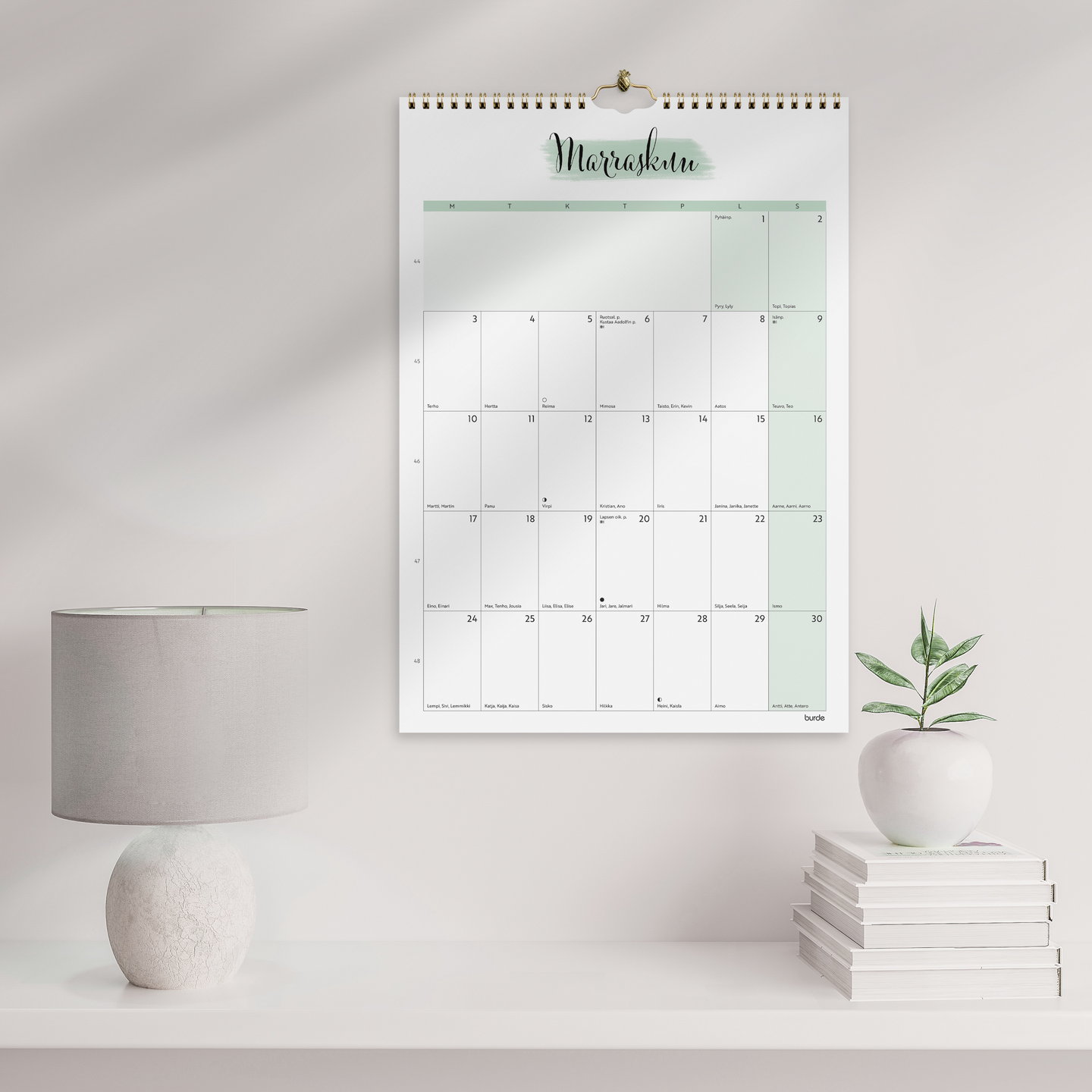 Burde Seinäkalenteri 2025 Life Organizer