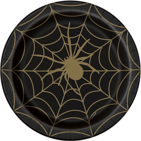Hämähäkinverkko lautanen 23cm 8kpl