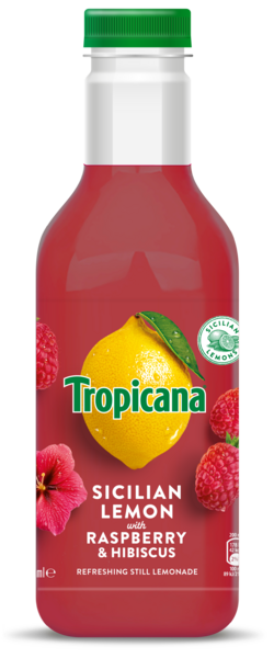 Tropicana sicilian lemonade vadelmatäysmehu-hibiskus 0,9l