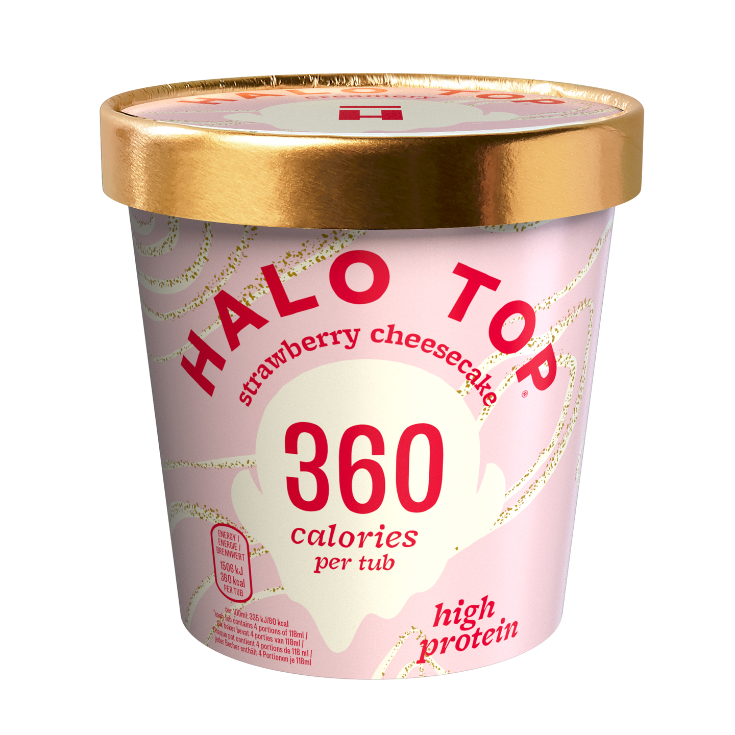 Halo Top jäätelö 473ml Strawberry Cheesecake | K-Ruoka Verkkokauppa