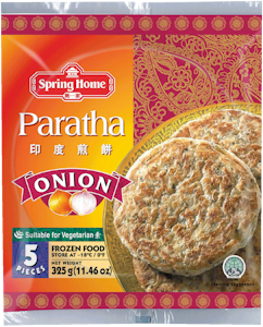 Spring Home Paratha Sipuli 24x325g (5x65g) parathaleipä vehnä kypsä pakaste