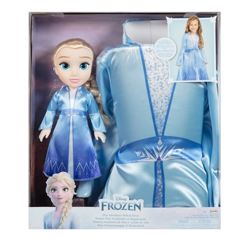 Frozen Elsa Nukke 38 cm + Mekko 4-6v