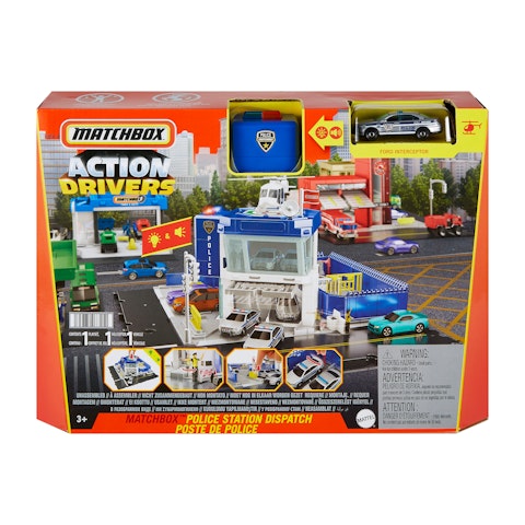 Matchbox Action Drivers Police Station Playset
