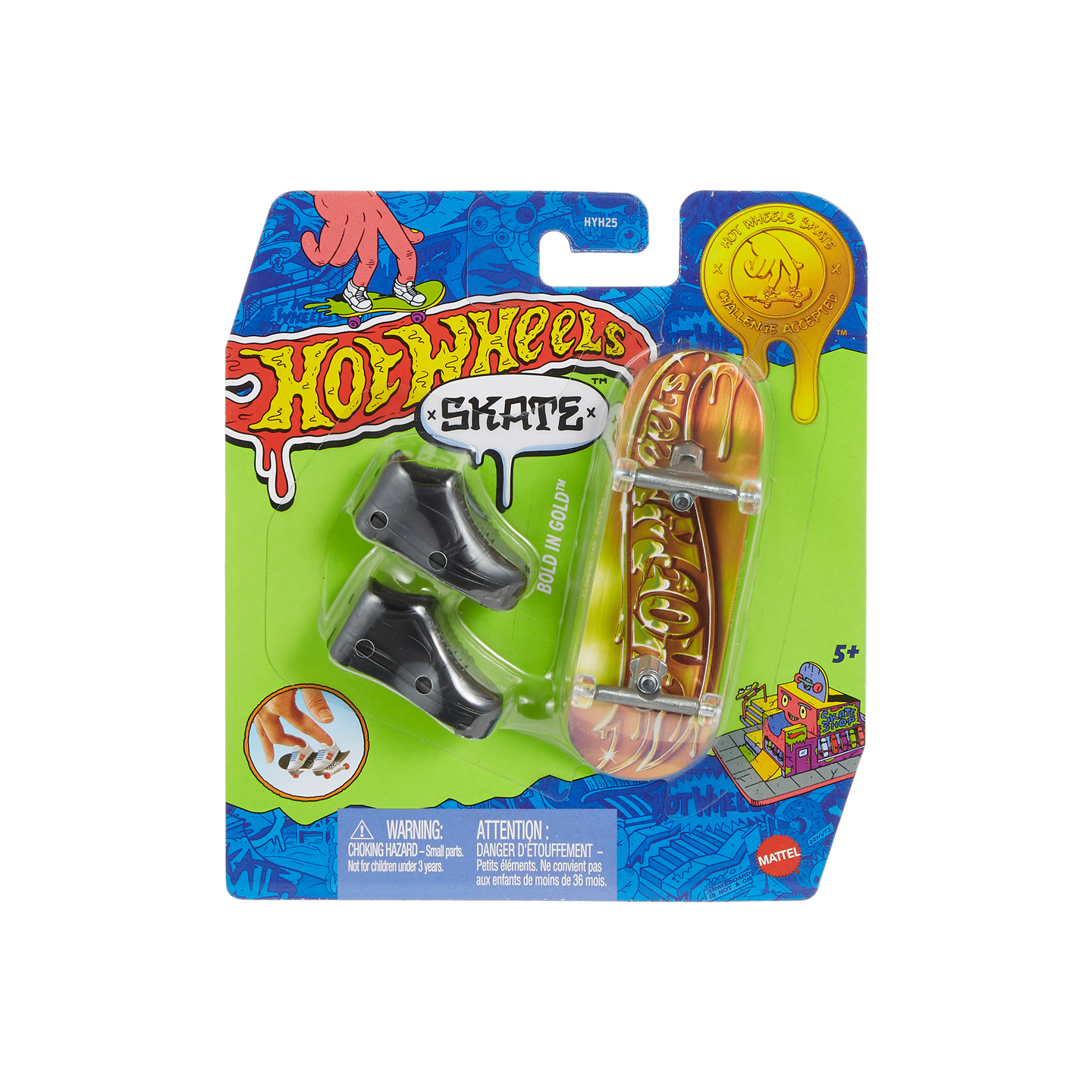 Hot Wheels Skate kultainen sormiskeittil