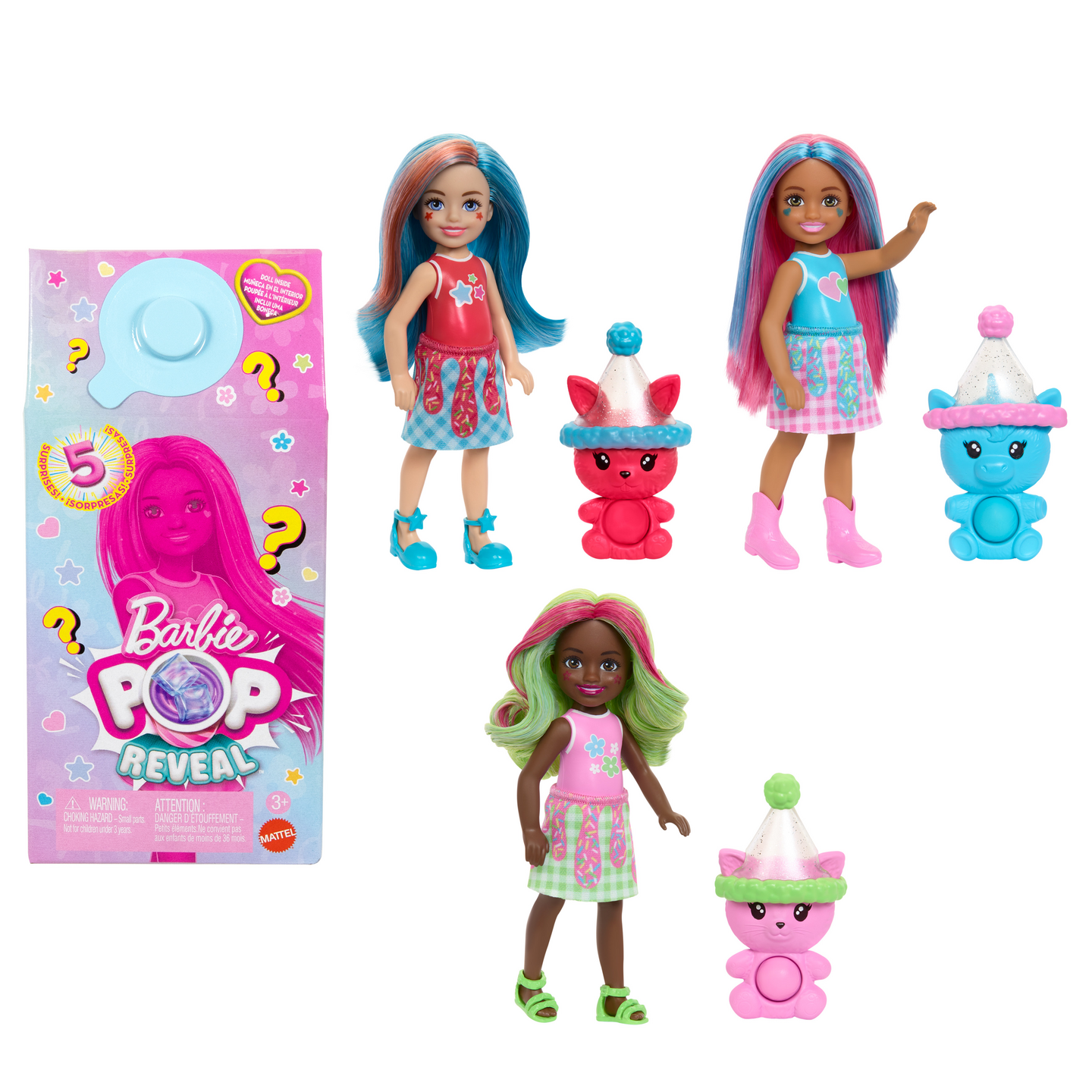 Barbie Pop Reveal Chelsea Animal Party -muotinukke