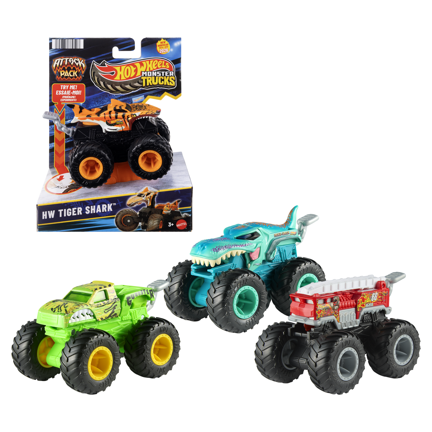 Hot Wheels Monster Trucks Attack Pack -m