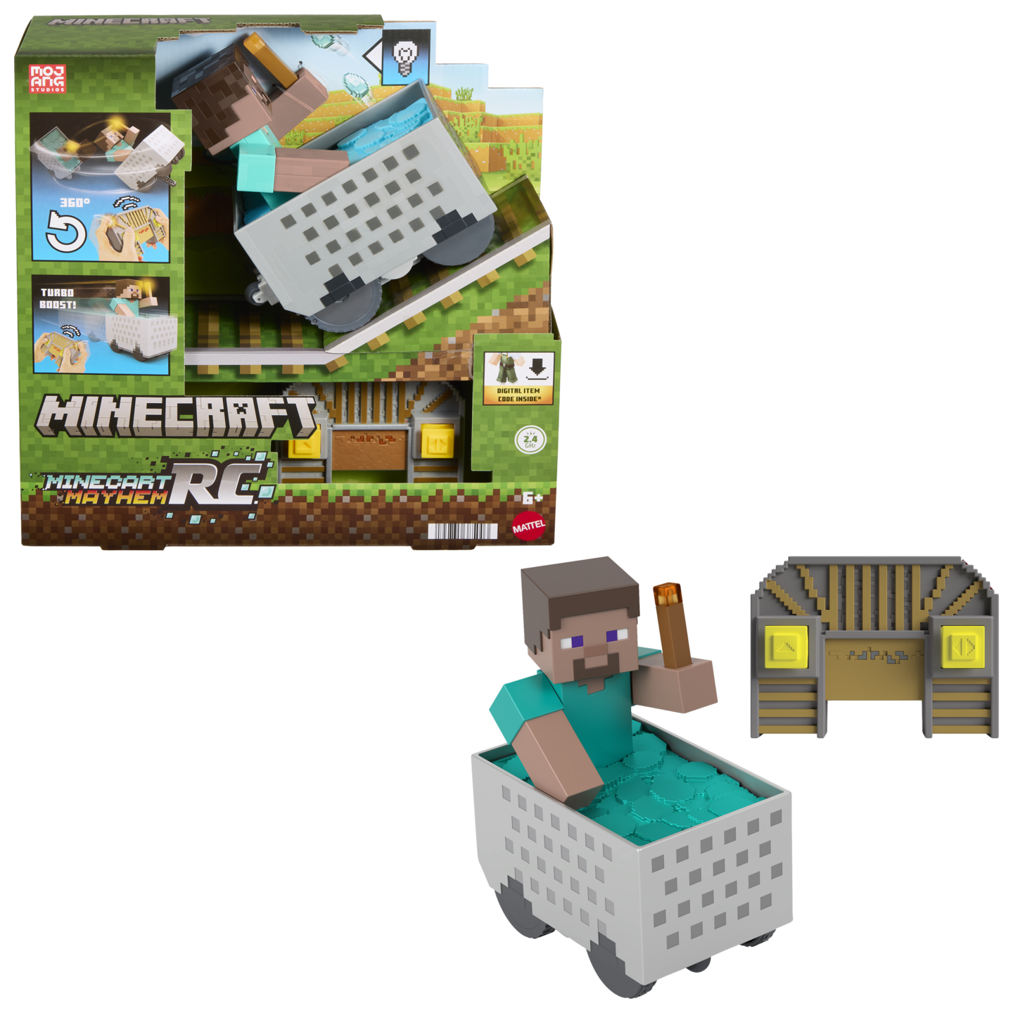 Minecraft RC Steve with Minecart -leikki