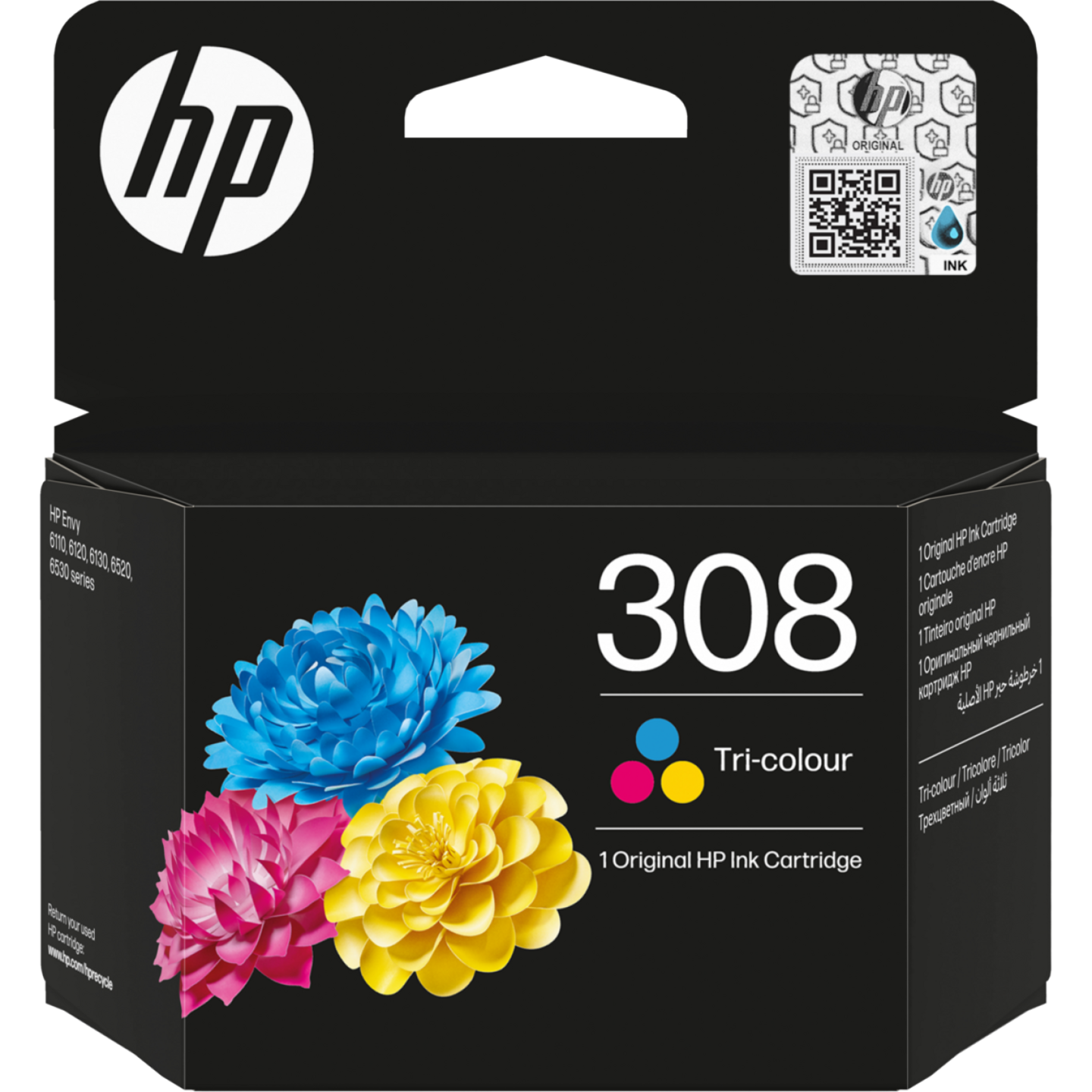 HP 308 -kolmivärimustekasetti