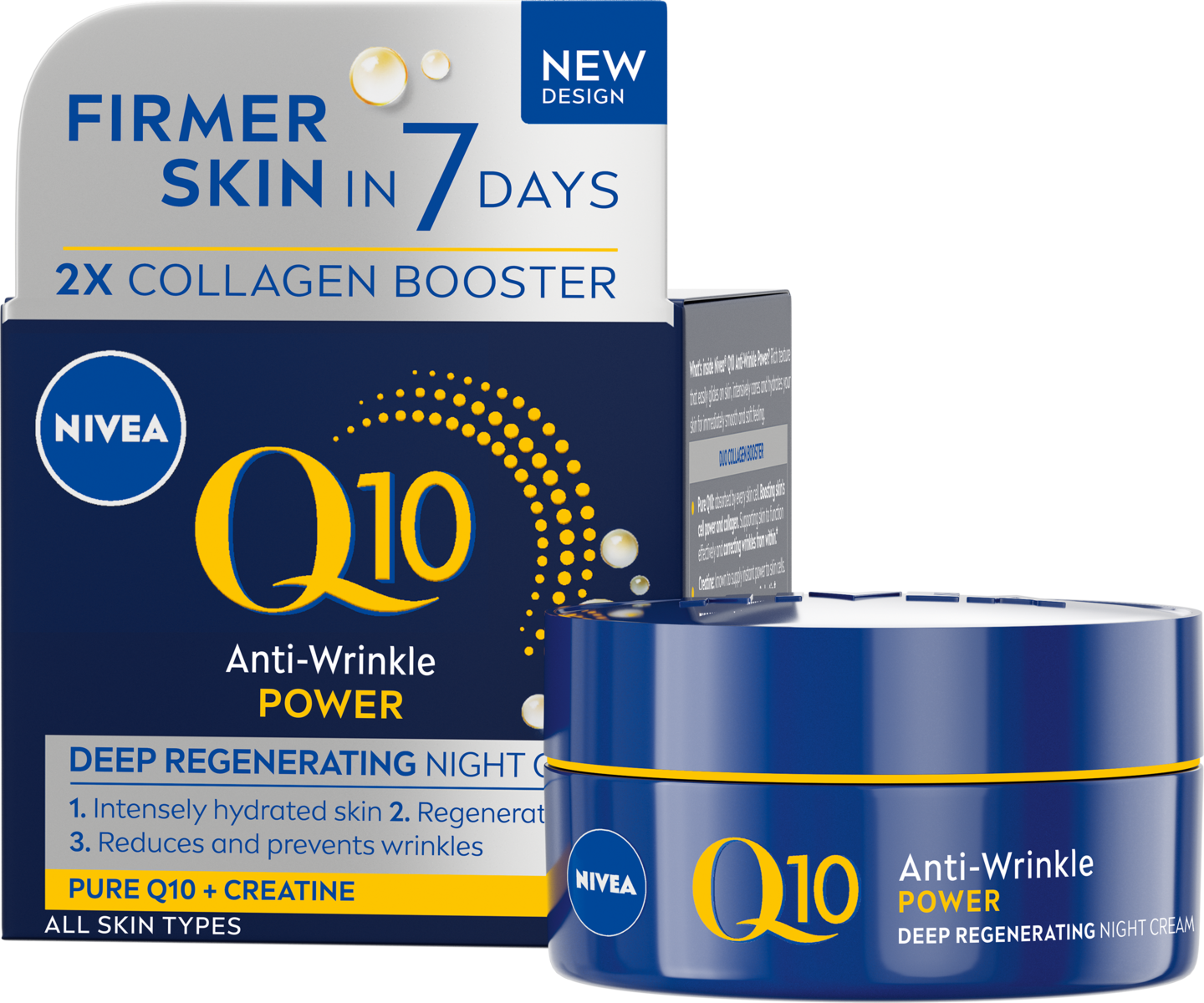 NIVEA 50ml Q10 Anti-Wrinkle Power Deep Regenerating Night Cream -yövoide