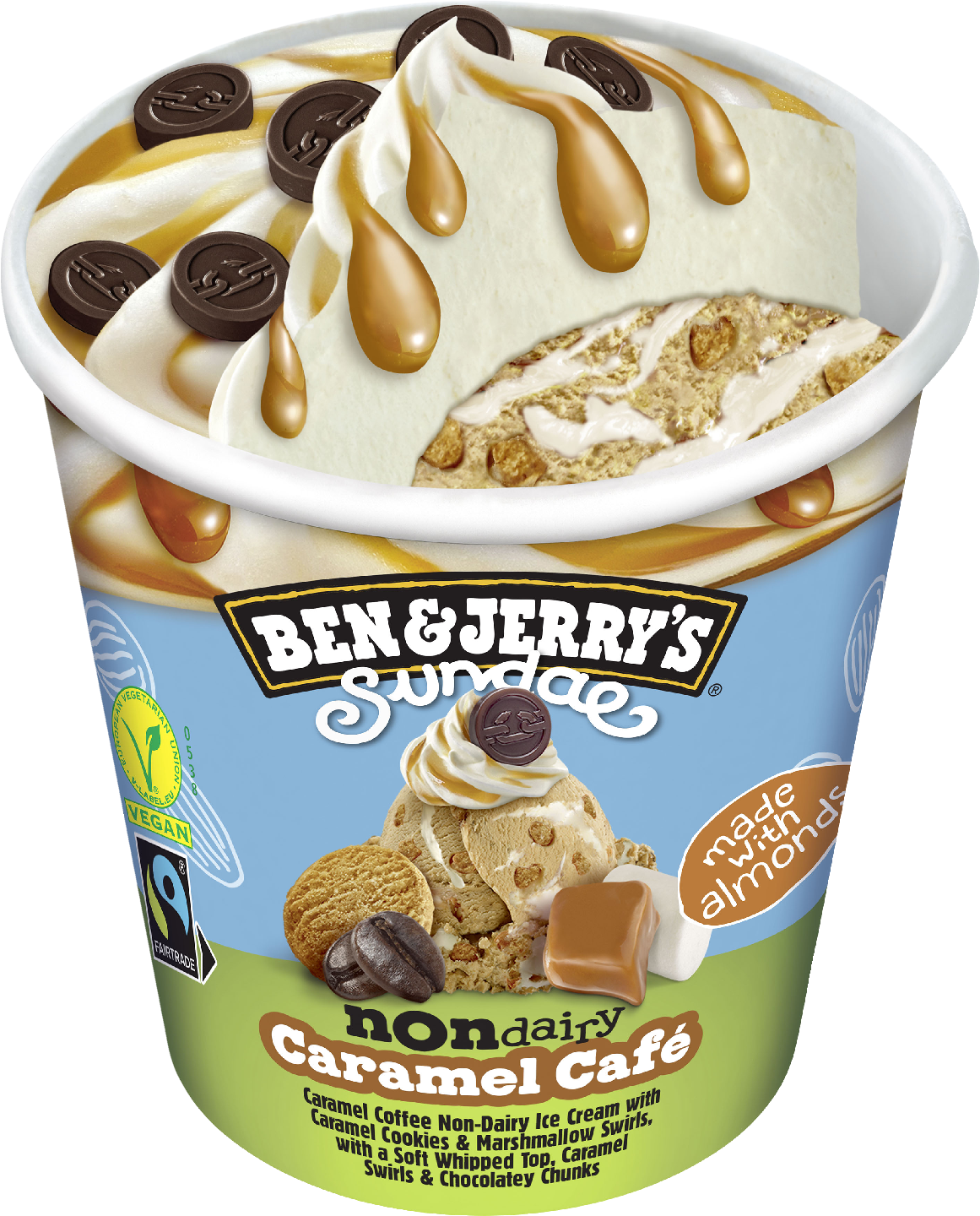 Ben & Jerry's jäätelö 427ml Sundae Non-Dairy Vegan Caramel Café