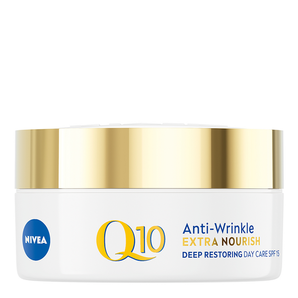 NIVEA 50ml Q10 Anti-Wrinkle Extra Nourish Deep Restoring Day Cream SK15 -päivävoide