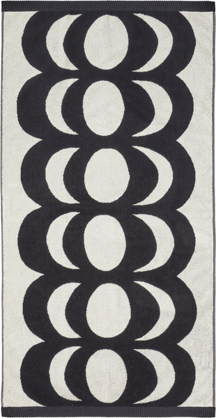Marimekko Kaivo kylpypyyhe 70x140 cm musta-valkoinen
