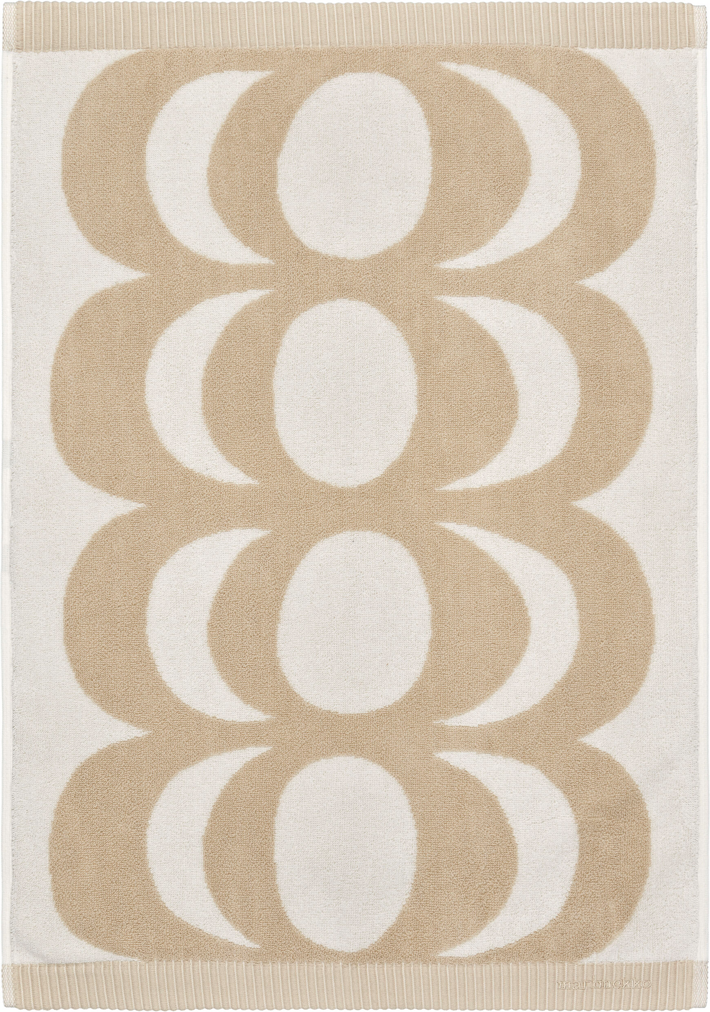 Marimekko Kaivo käsipyyhe 50x70cm beige-valkoinen