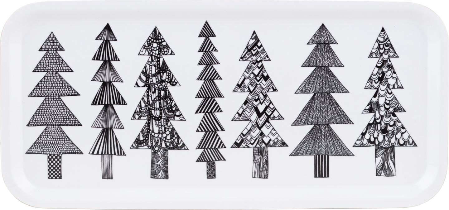 Marimekko Kuusikossa tarjotin 15 x 32 cm musta | K-Ruoka Verkkokauppa