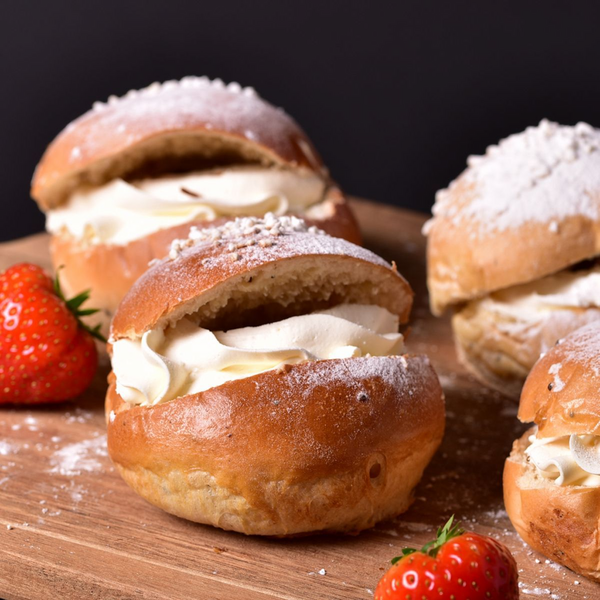 Laskiaispulla, mansikka 2 kpl, Heinosen