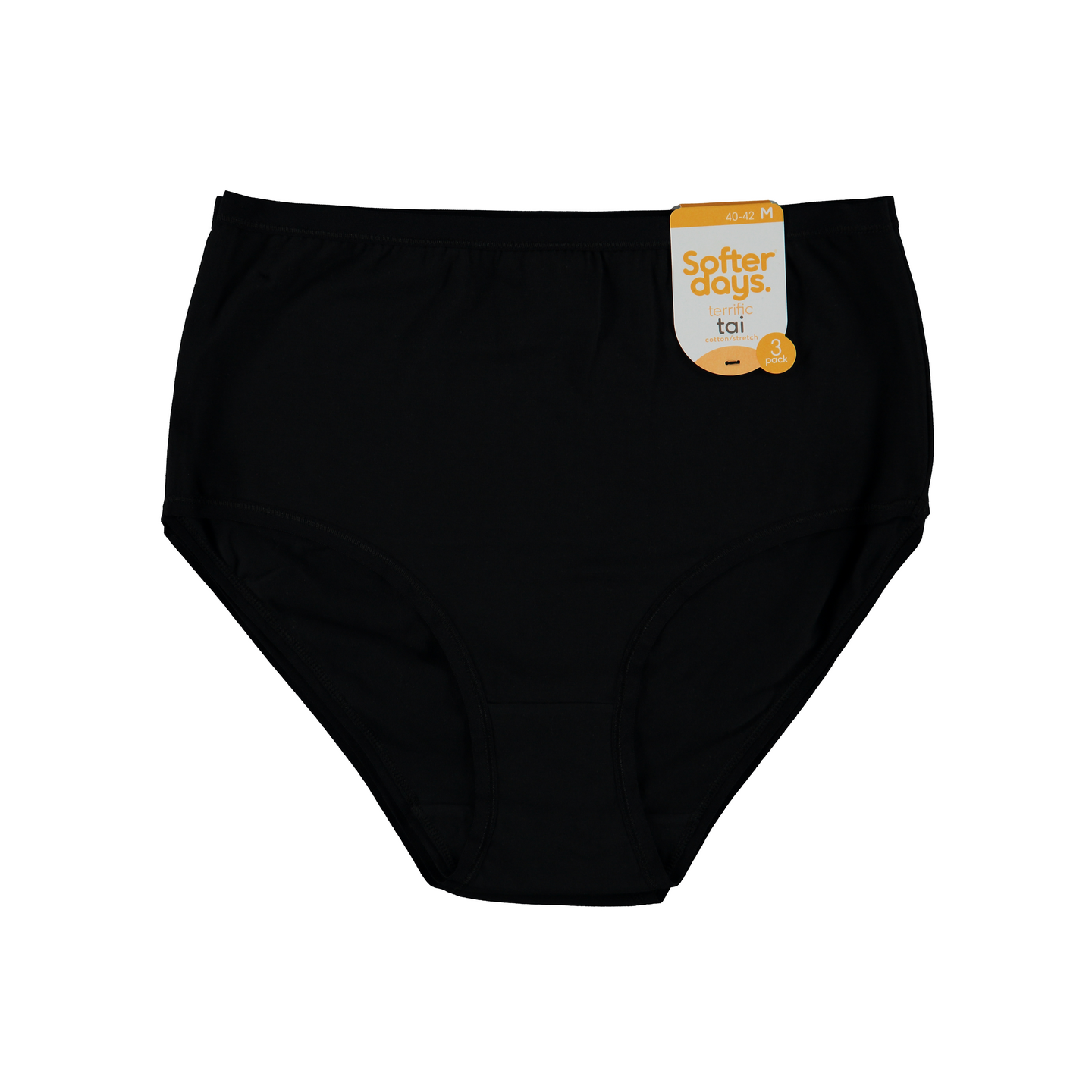 Softer Days naisten maxi alushousut 3kpl/pkt 832551, musta