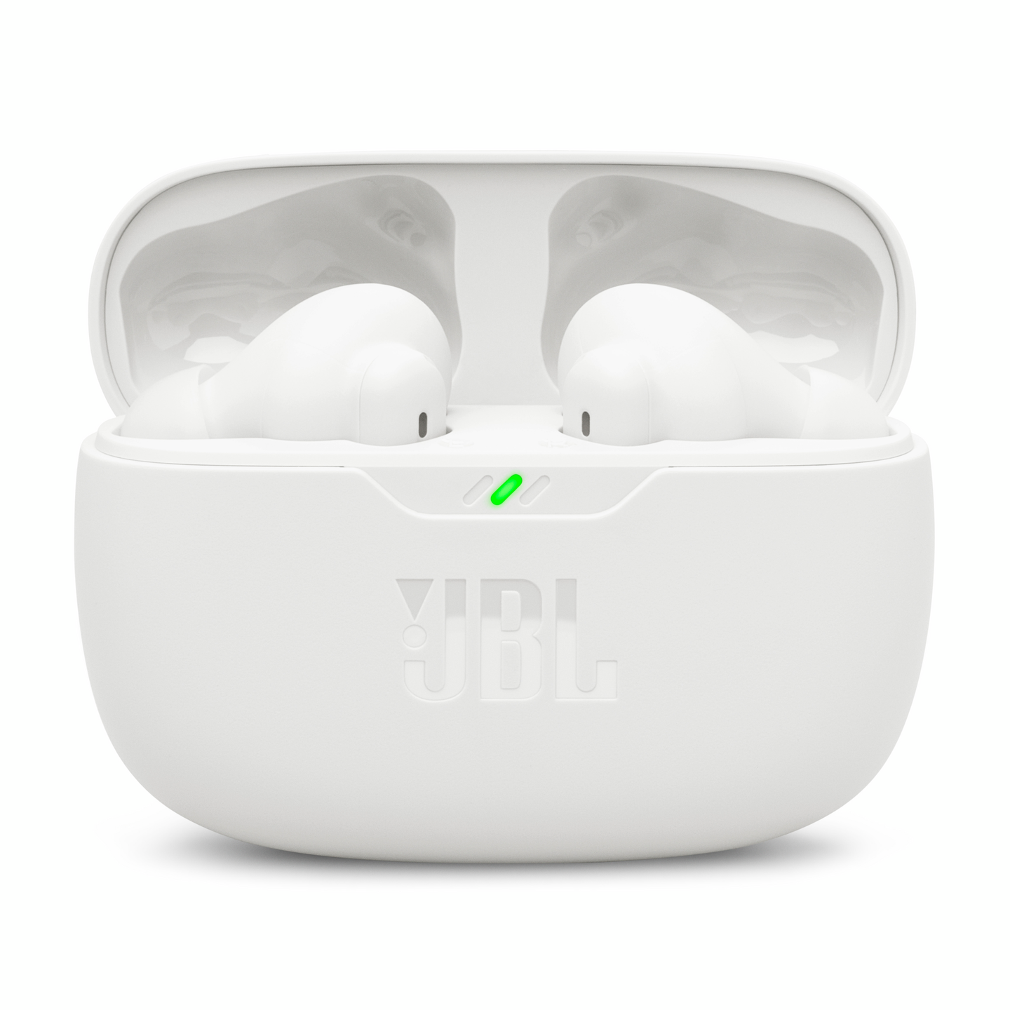 JBL Vibe Beam 2 -langattomat vastamelunappikuulokkeet, valkoinen