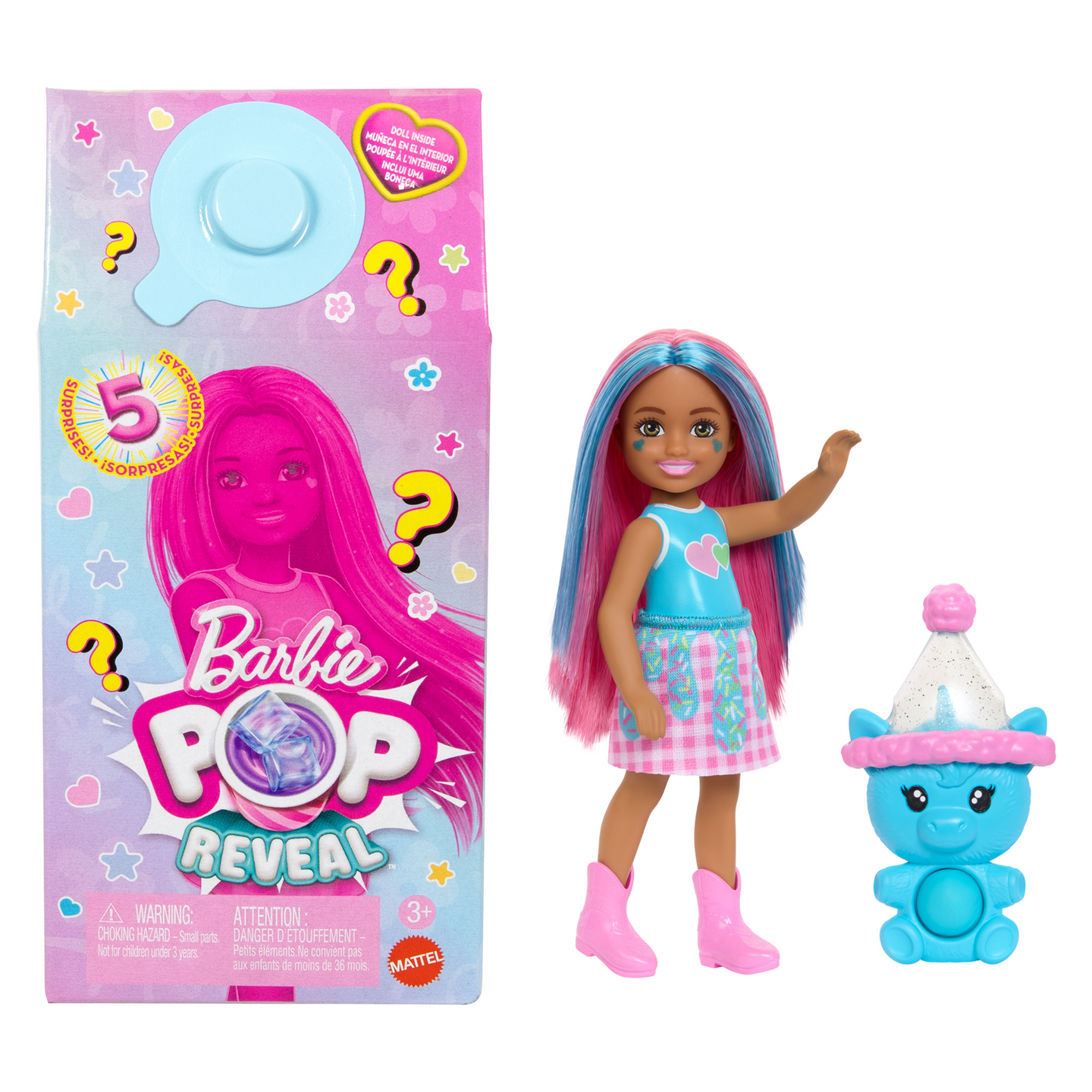 Barbie Pop Reveal Chelsea Animal Party -muotinukke