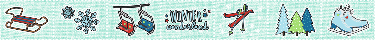 Heyda koristeteippi postimerkki winter wonderland