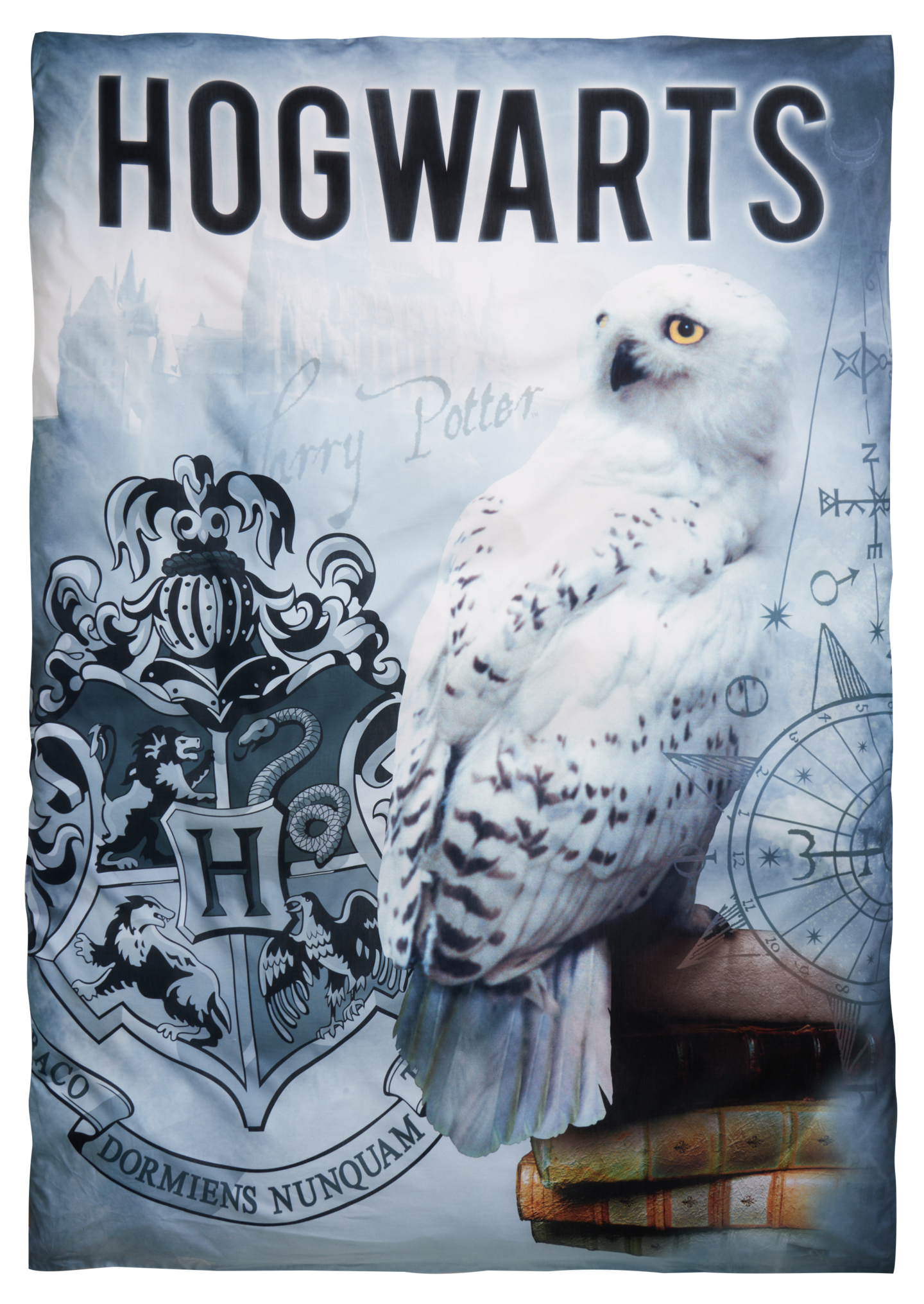 Harry Potter pussilakanasetti 150 x 210 + 50 x 60 cm harmaa